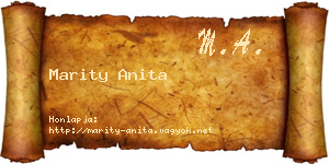 Marity Anita névjegykártya